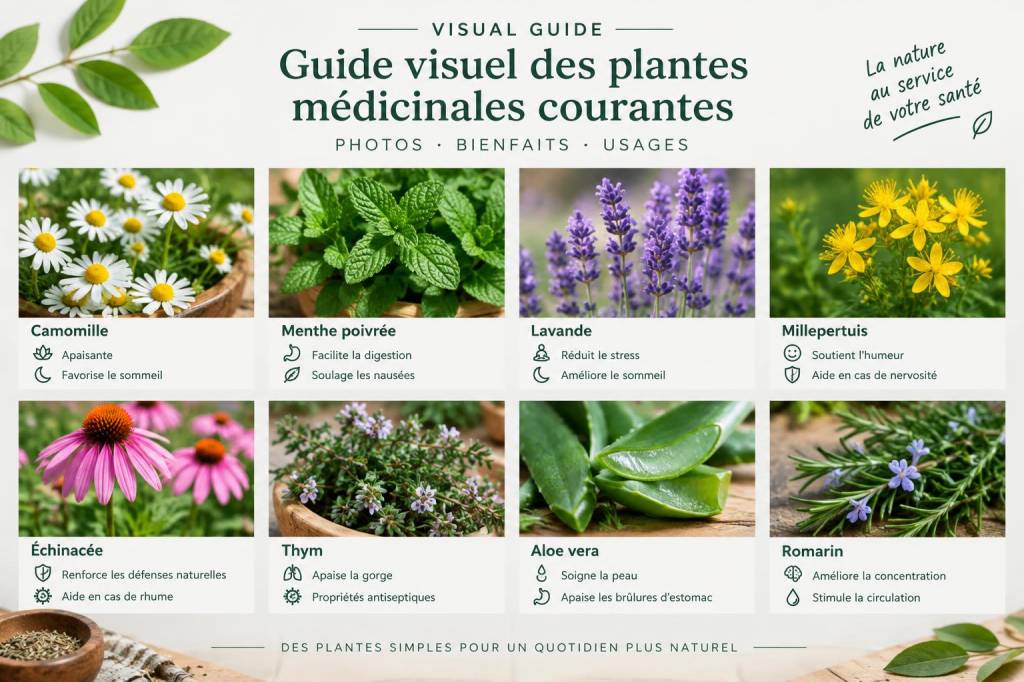 Visual guide to common medicinal plants, with photos